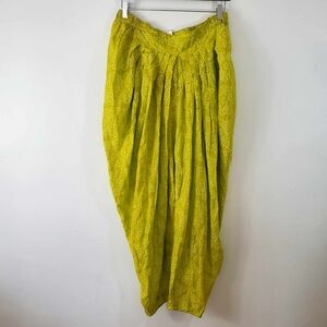 Westside Paisley Harem Pants Flowy Boho Cotton Green L /XL /XXL